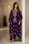 Royal Amethyst Bandhani Kaftan