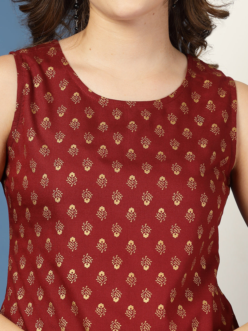 Maroon Blossom Muse Tank Top