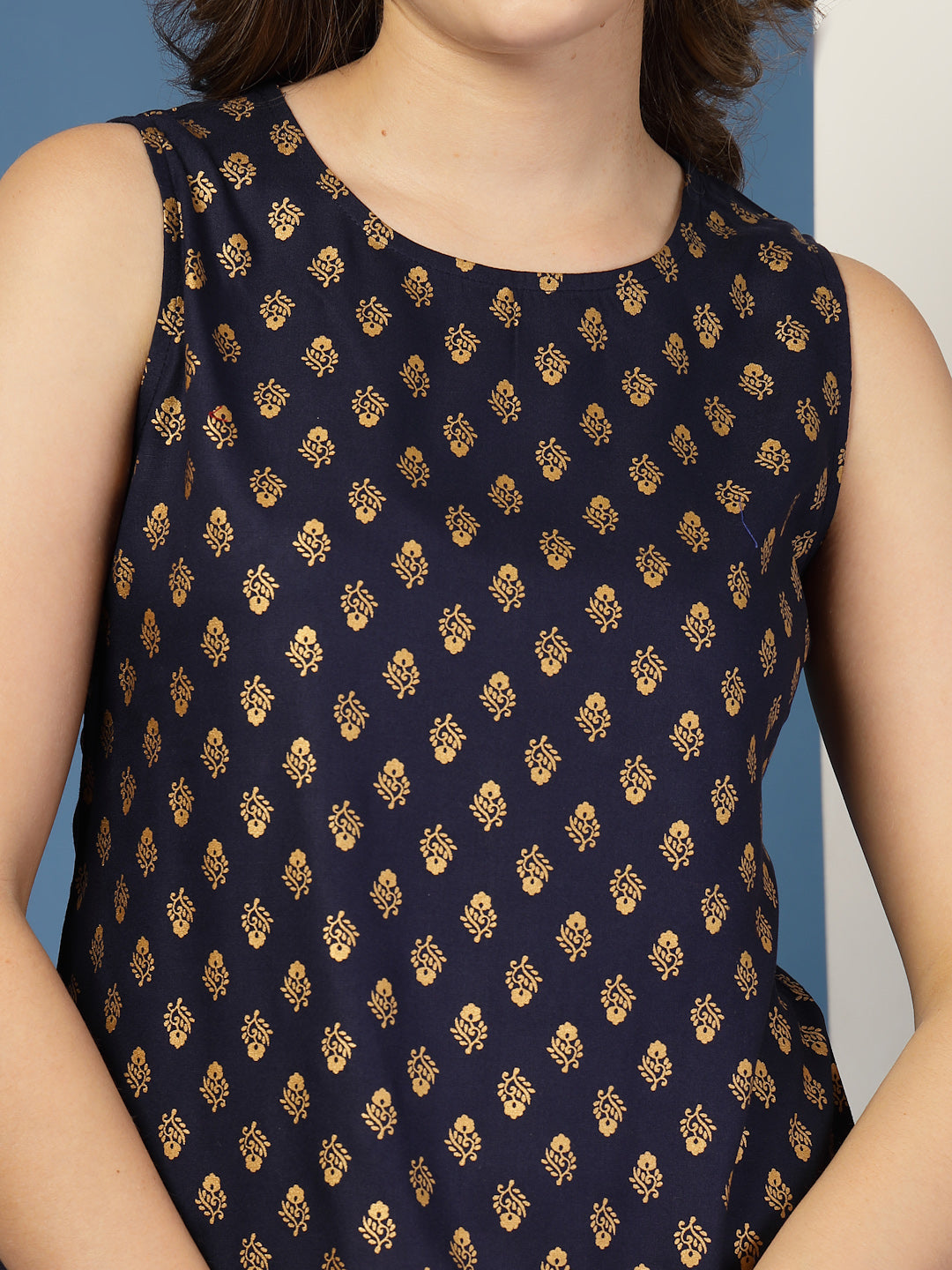 Midnight Black Floral Tank Top