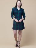 Enchanted Forest Three-Quarter Sleeve Shirt Dress