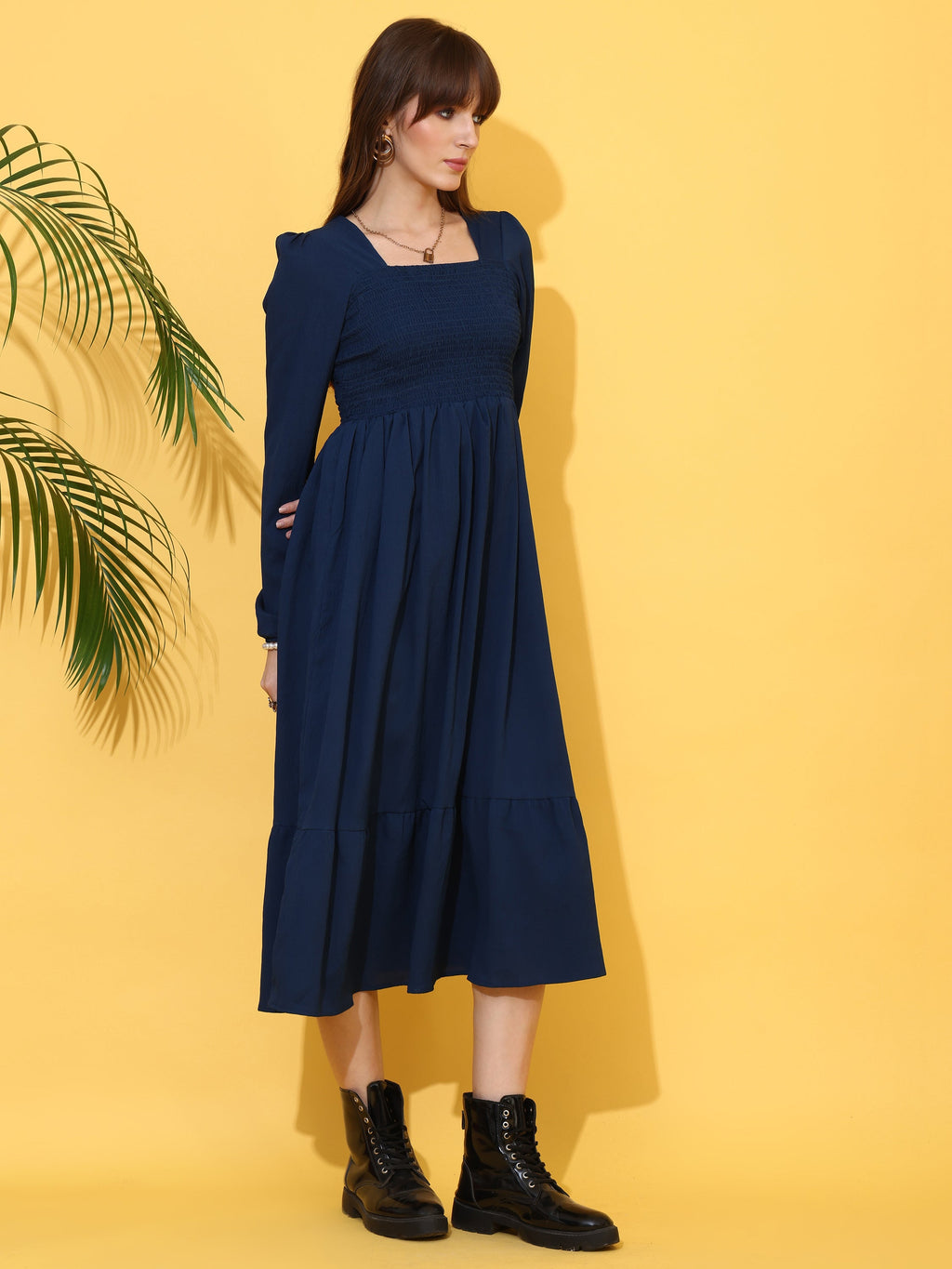 Navy Grace Fit and Flare Dress