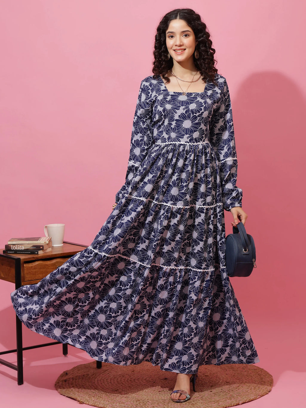 Floral Grace Fit & Flare Maxi Dress