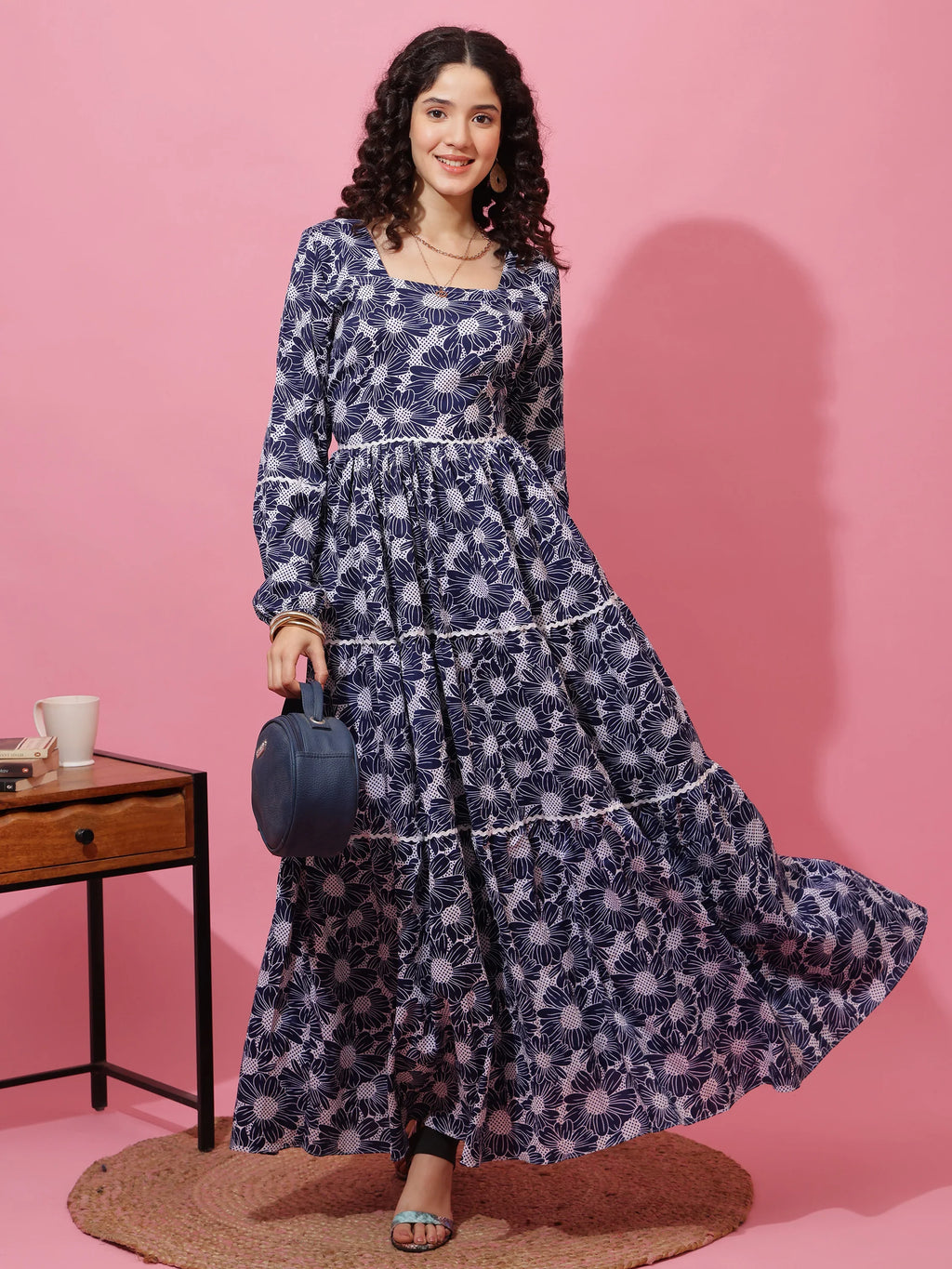 Floral Grace Fit & Flare Maxi Dress