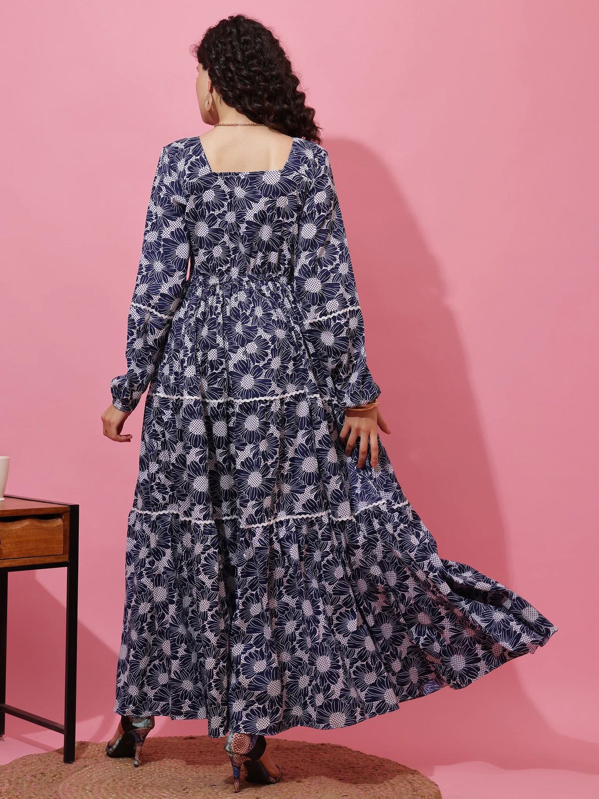 Floral Grace Fit & Flare Maxi Dress