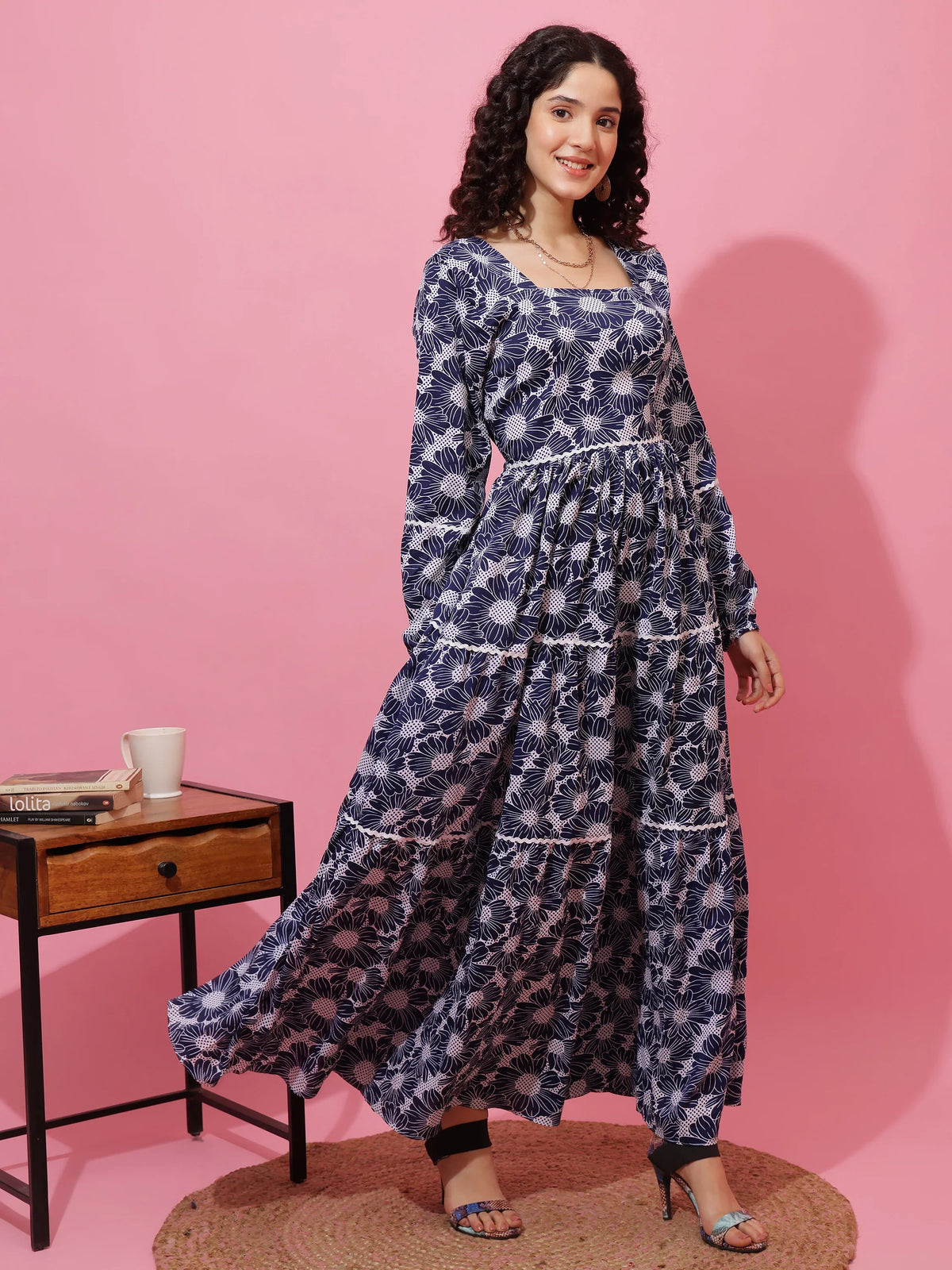 Floral Grace Fit & Flare Maxi Dress