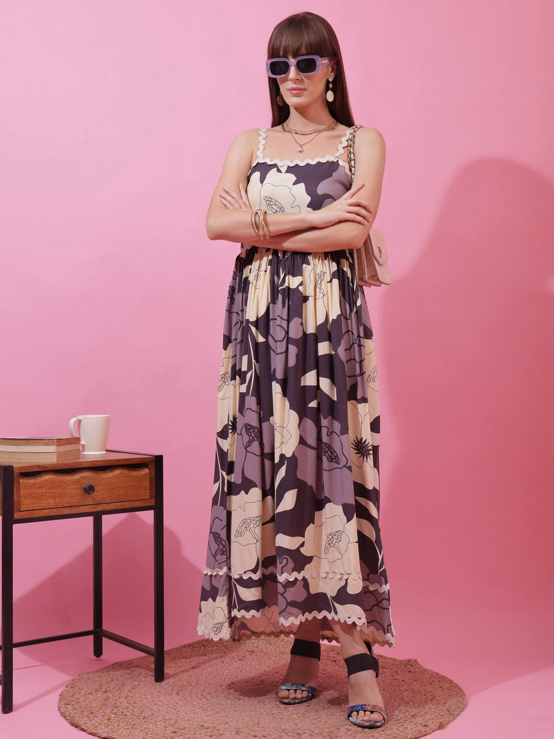 Breezy Straps Fit & Flare Dress