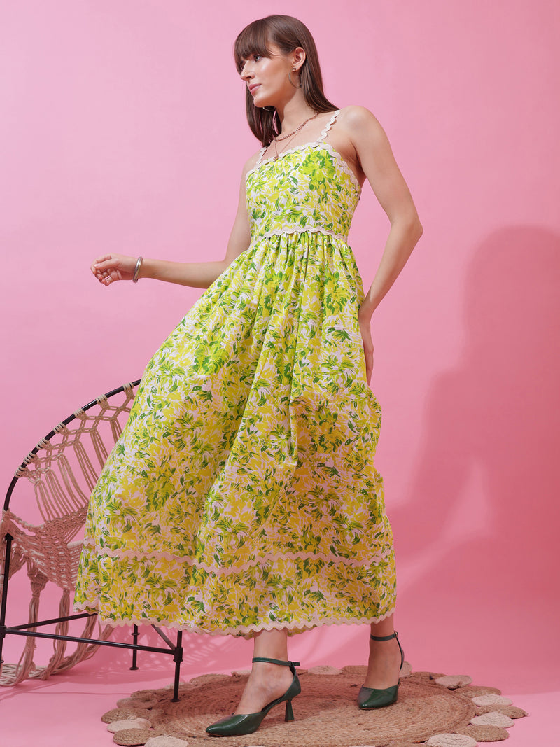 Spring Glow Shoulder Strap Maxi Dress