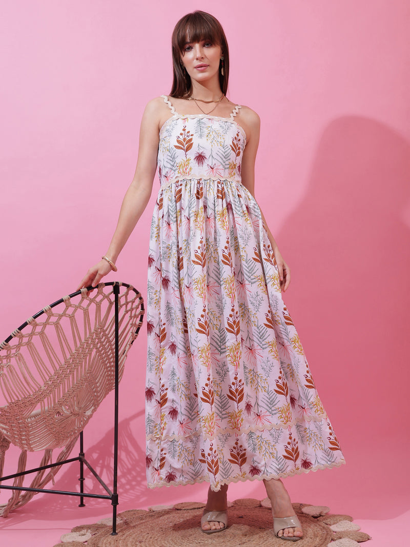 White Whisper Shoulder Strap Maxi Dress