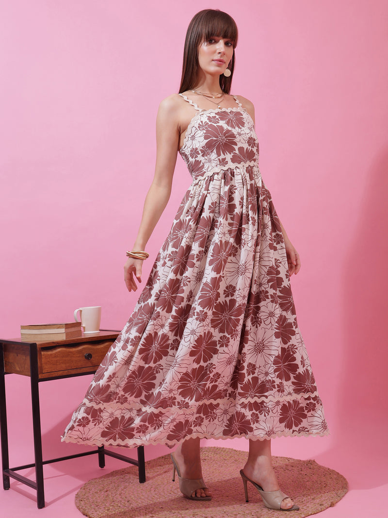 Serenity Flare Shoulder Strap Maxi Dress