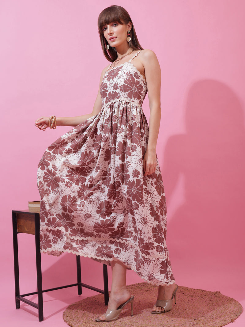 Serenity Flare Shoulder Strap Maxi Dress