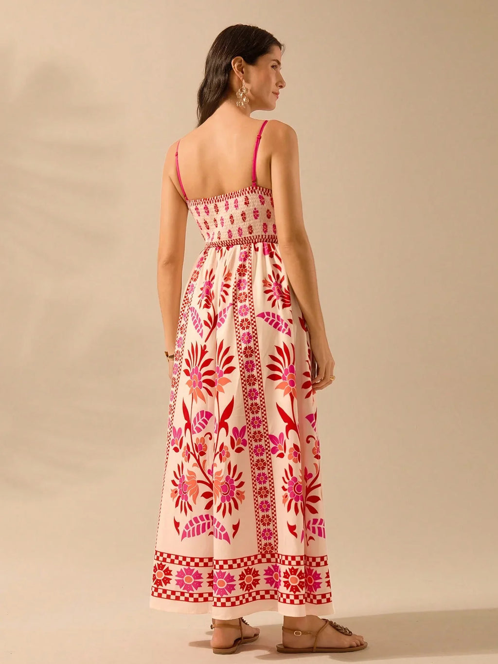 Blooming Scarlet Floral Maxi Dress