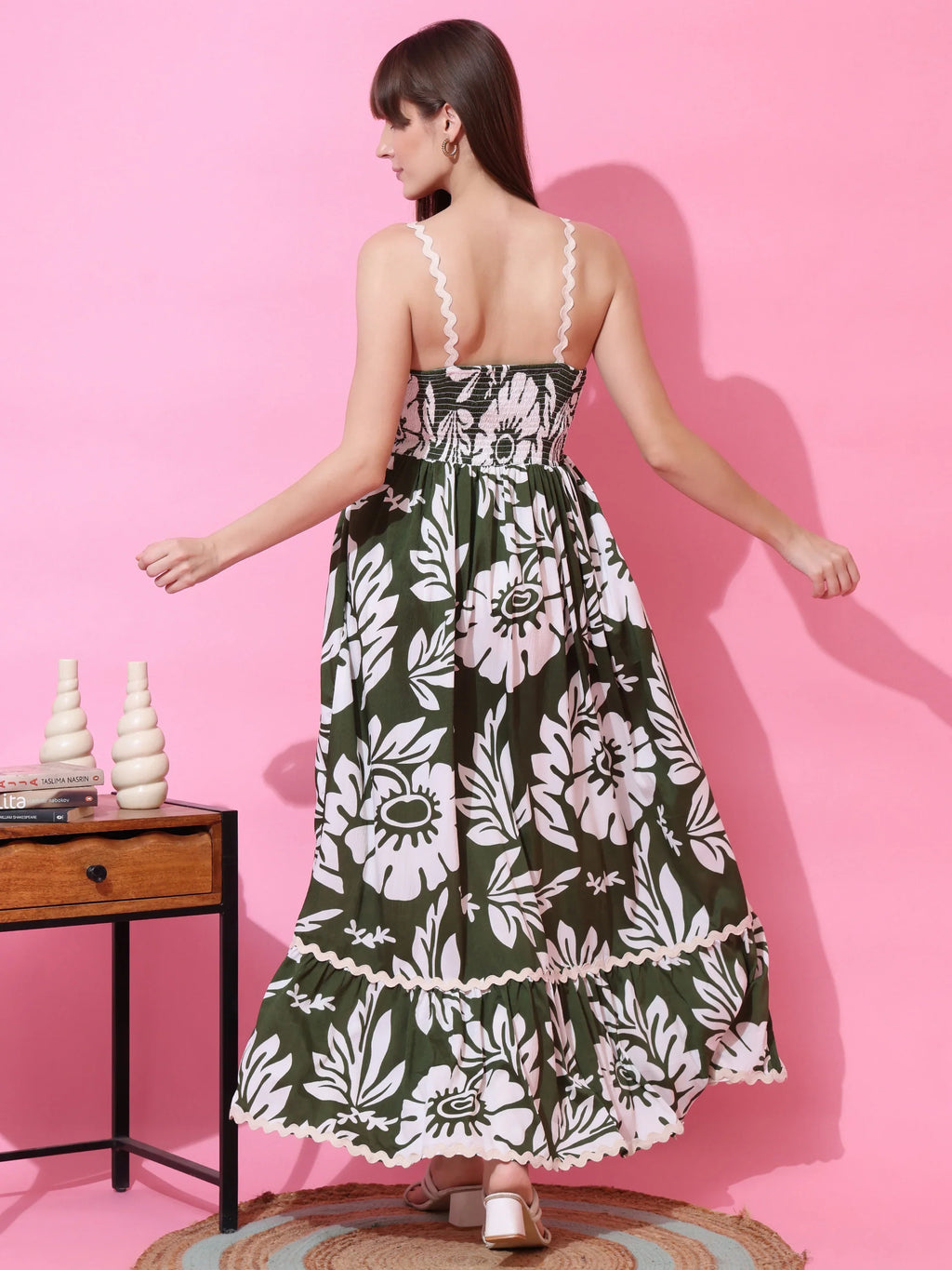 Meadow Bloom Fit & Flare Maxi Dress
