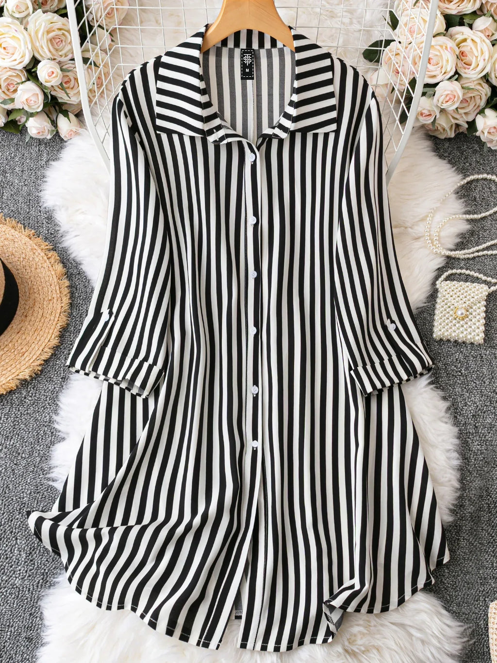 Modern Muse Striped Shirt Dress