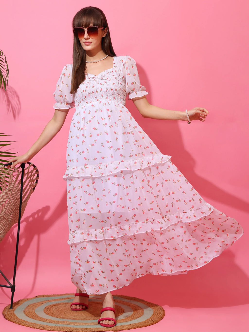 Blossom Whisper Floral Maxi Dress