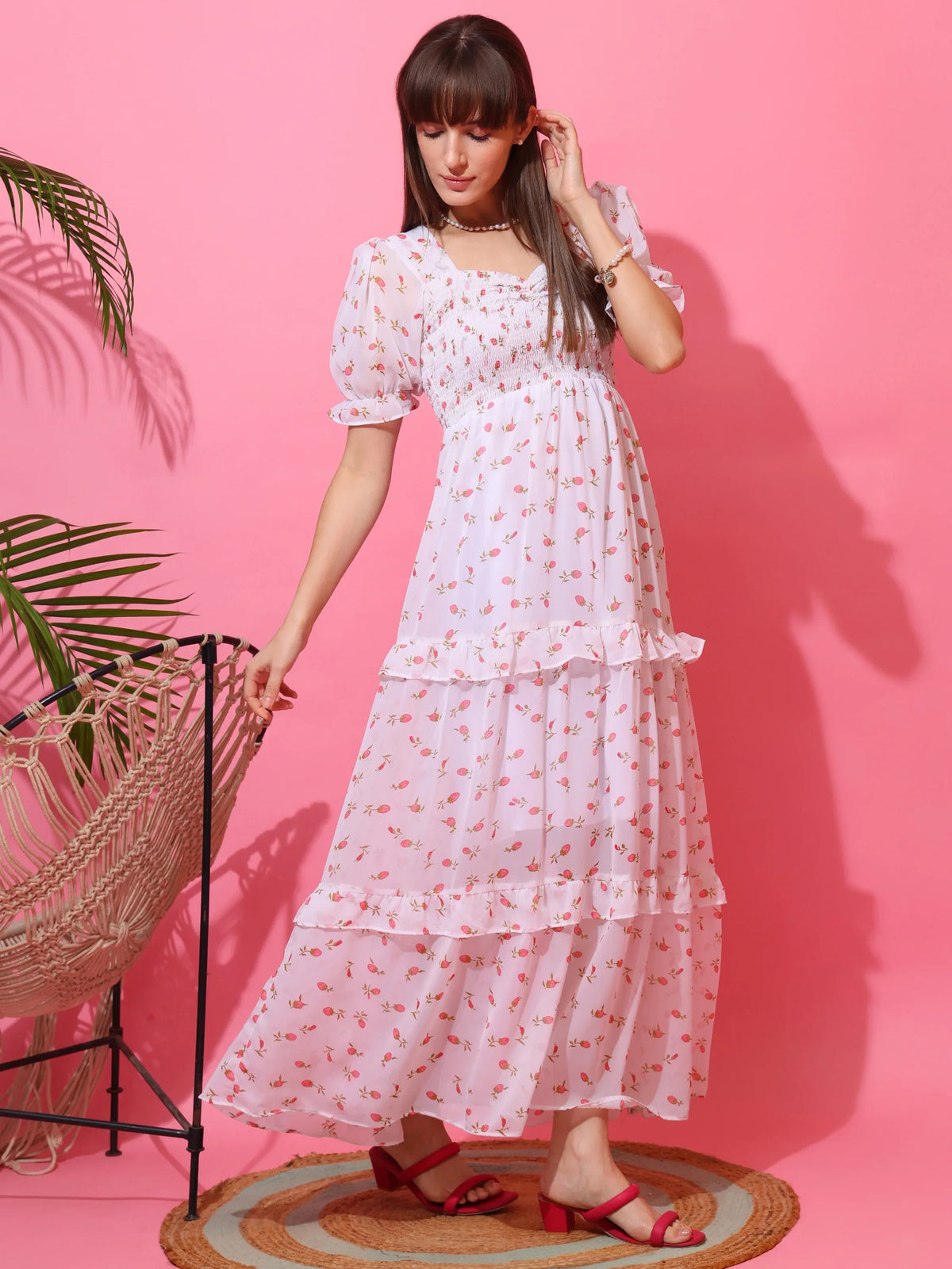 Blossom Whisper Floral Maxi Dress