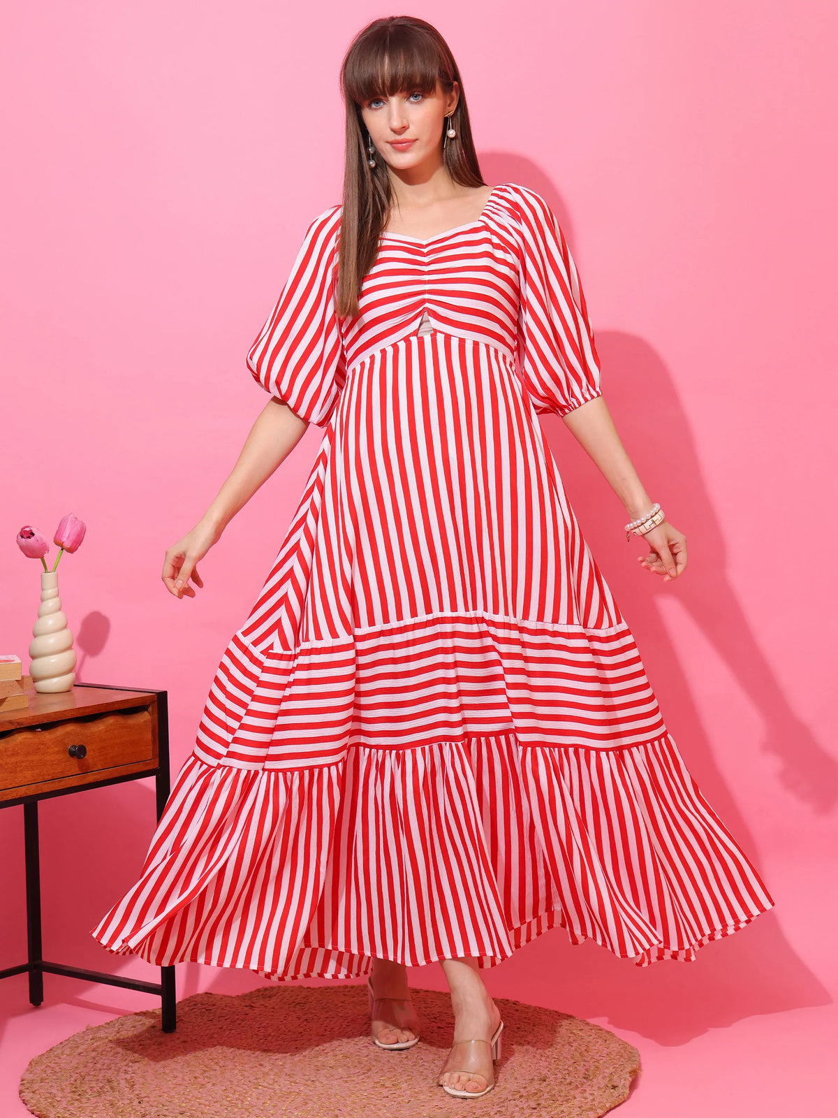 Scarlet Breeze Fit & Flare Maxi Dress