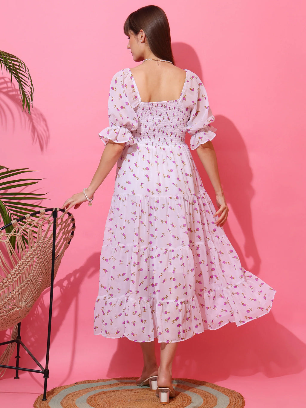 Blossom Breeze Fit and Flare Midi Dress