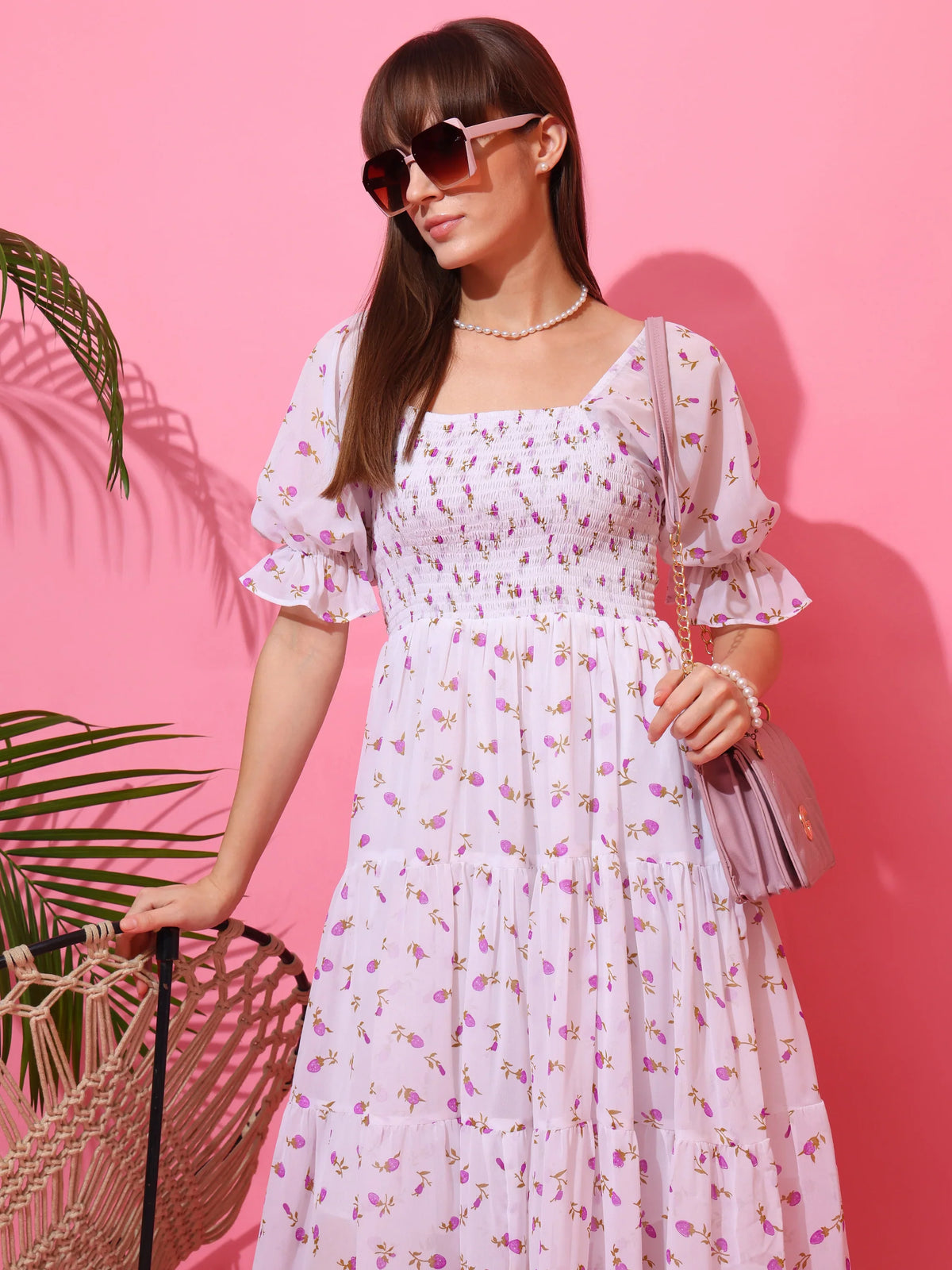 Blossom Breeze Fit and Flare Midi Dress