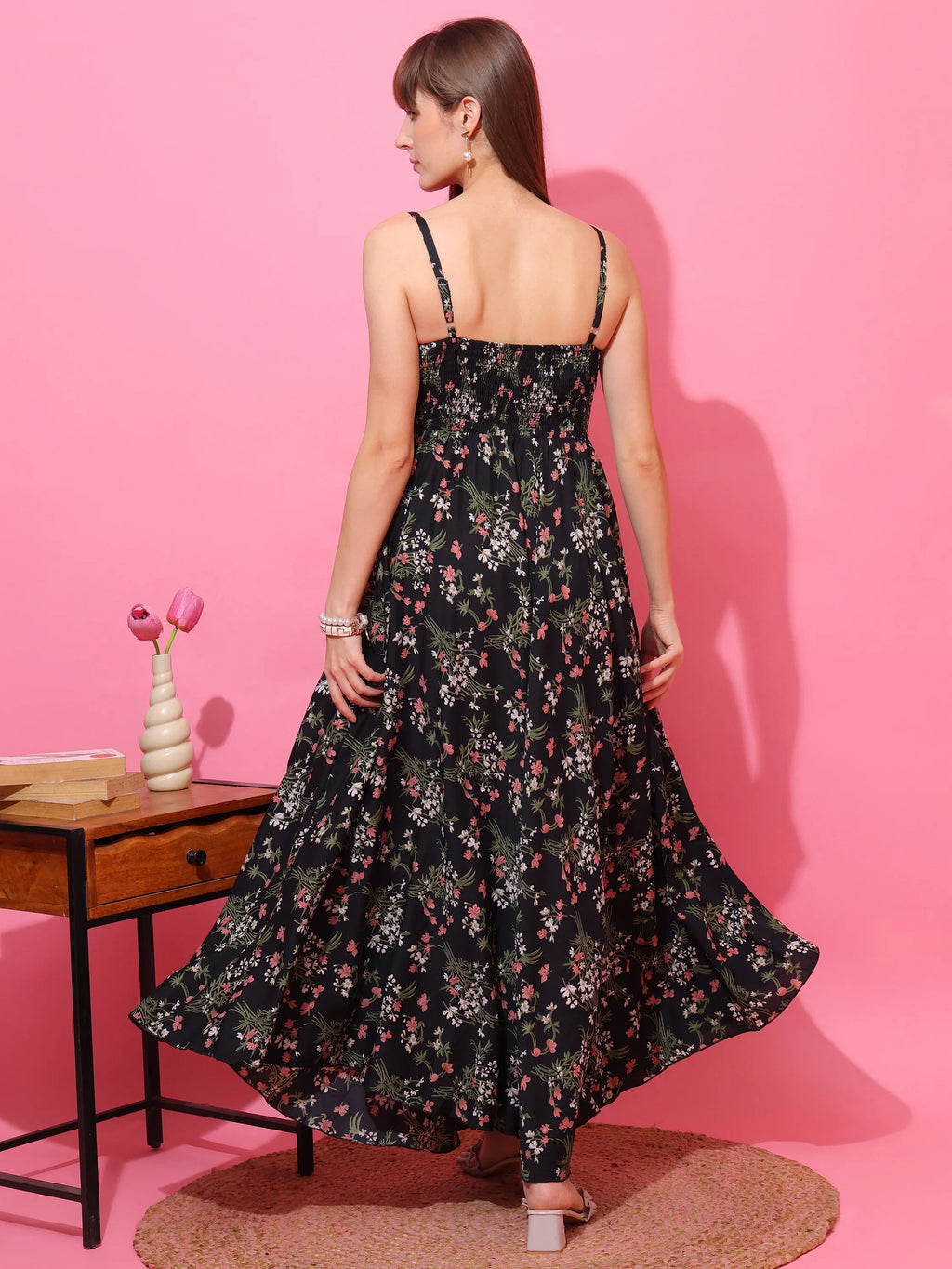 Midnight Bloom Floral Maxi Dress