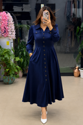 Blue Women's Rayon Dress – Stylish & Comfortable
