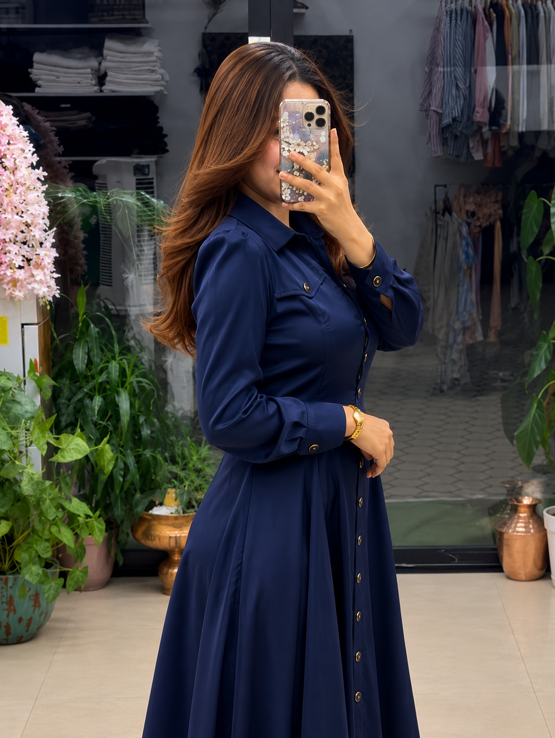 Blue Women's Rayon Dress – Stylish & Comfortable