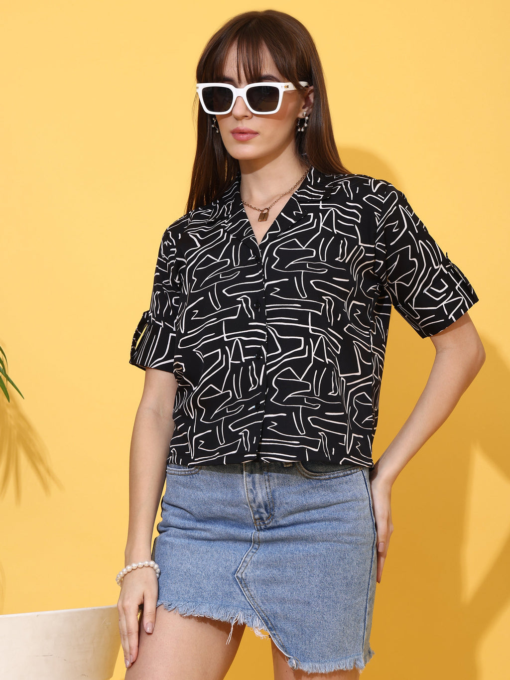 Black Mirage Printed Shirt