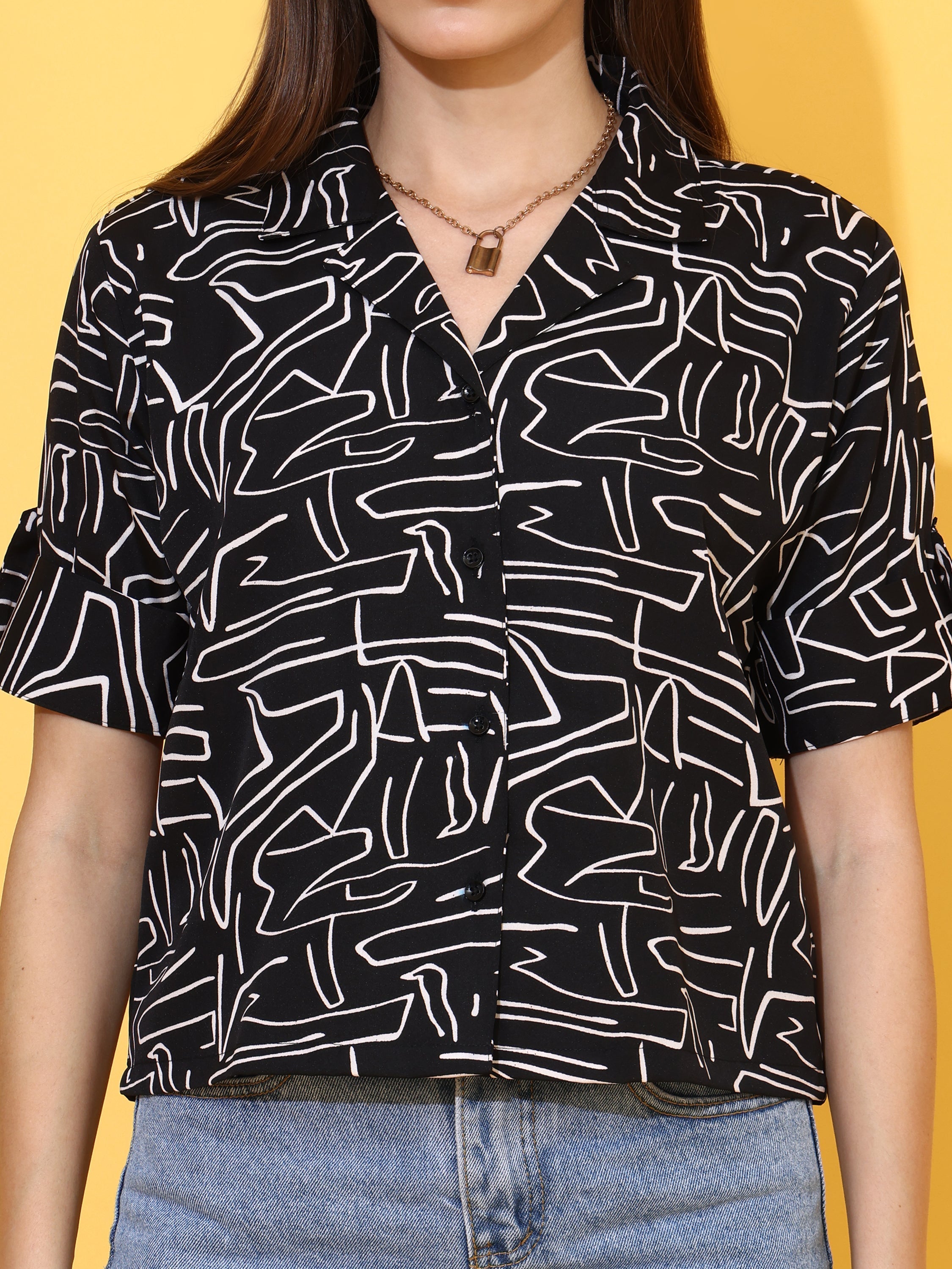 Black Mirage Printed Shirt