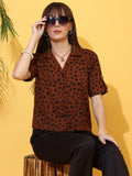 Brown Mirage Printed Shirt