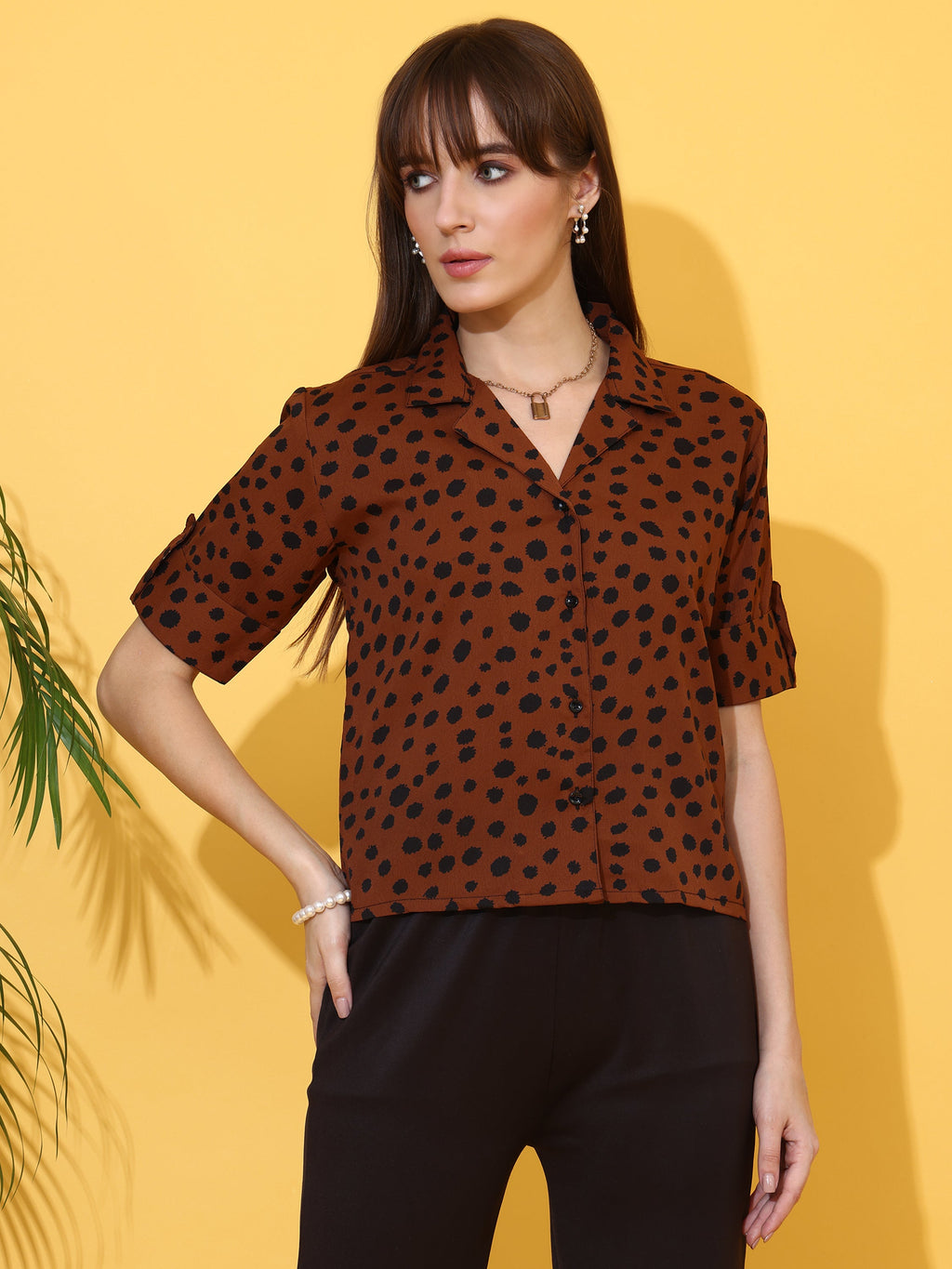 Brown Mirage Printed Shirt