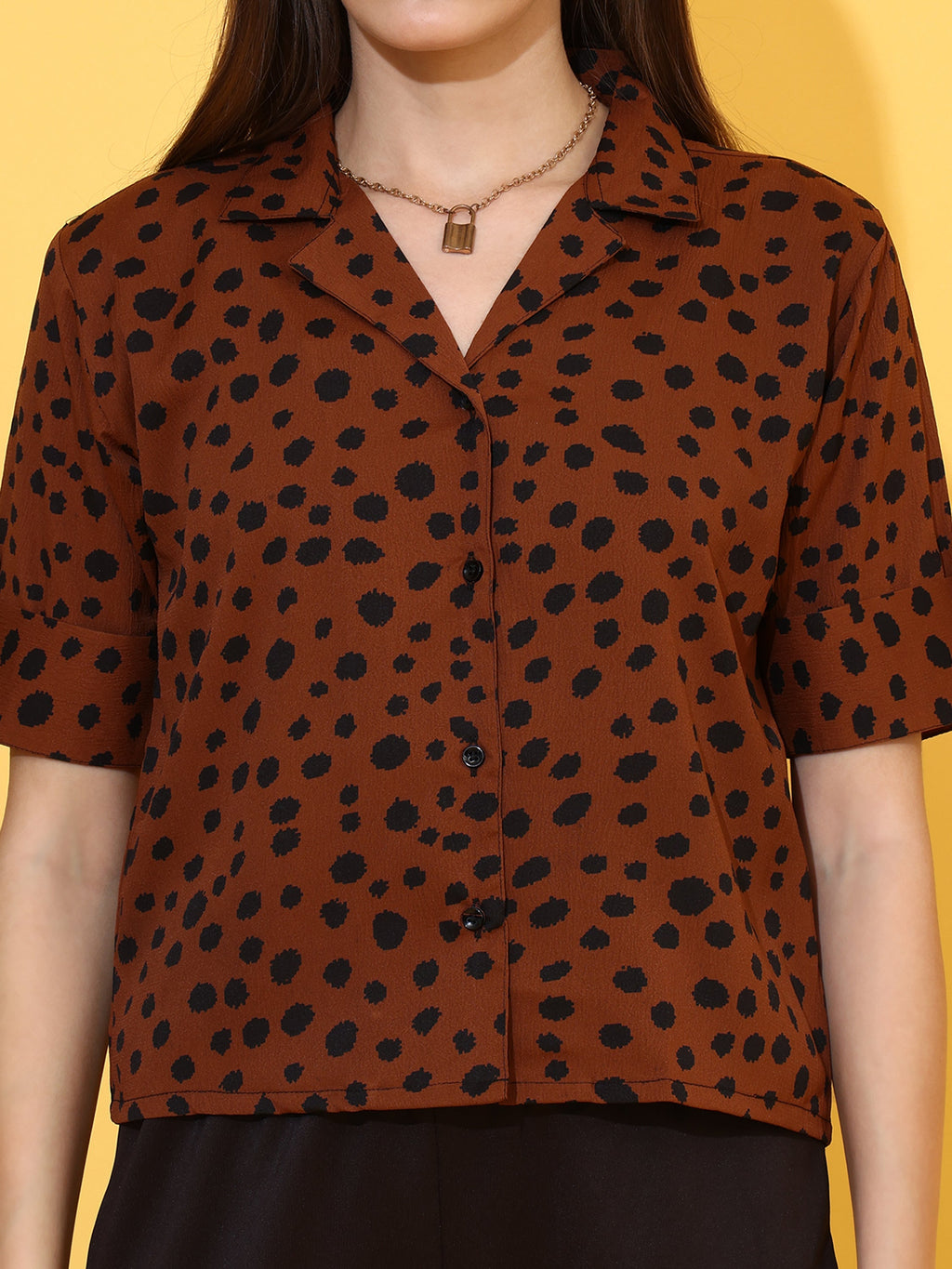 Brown Mirage Printed Shirt