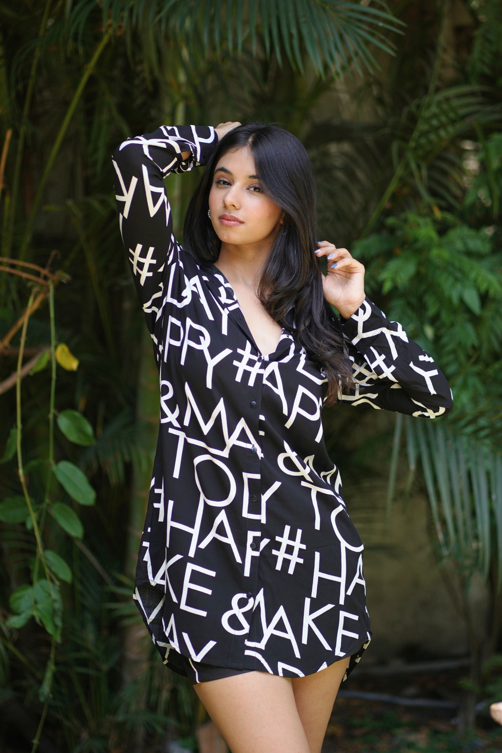 Classic Black Typography Dress