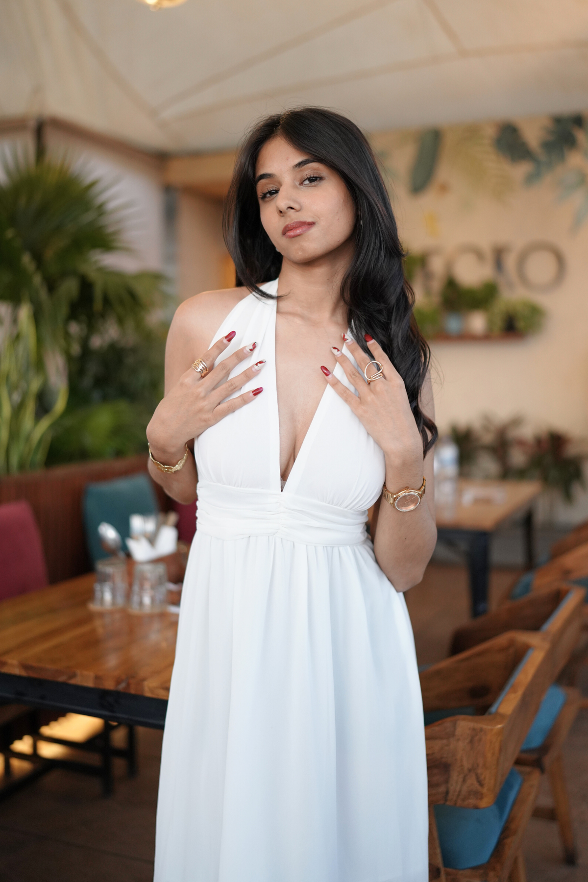 Glamorous White Maxi A-Line Dress