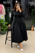 Black Women's Rayon Dress – Stylish & Comfortable