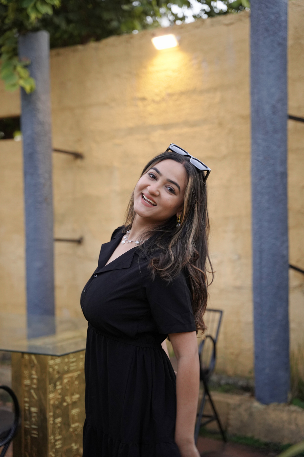 Timeless Grace Black A-line Dress