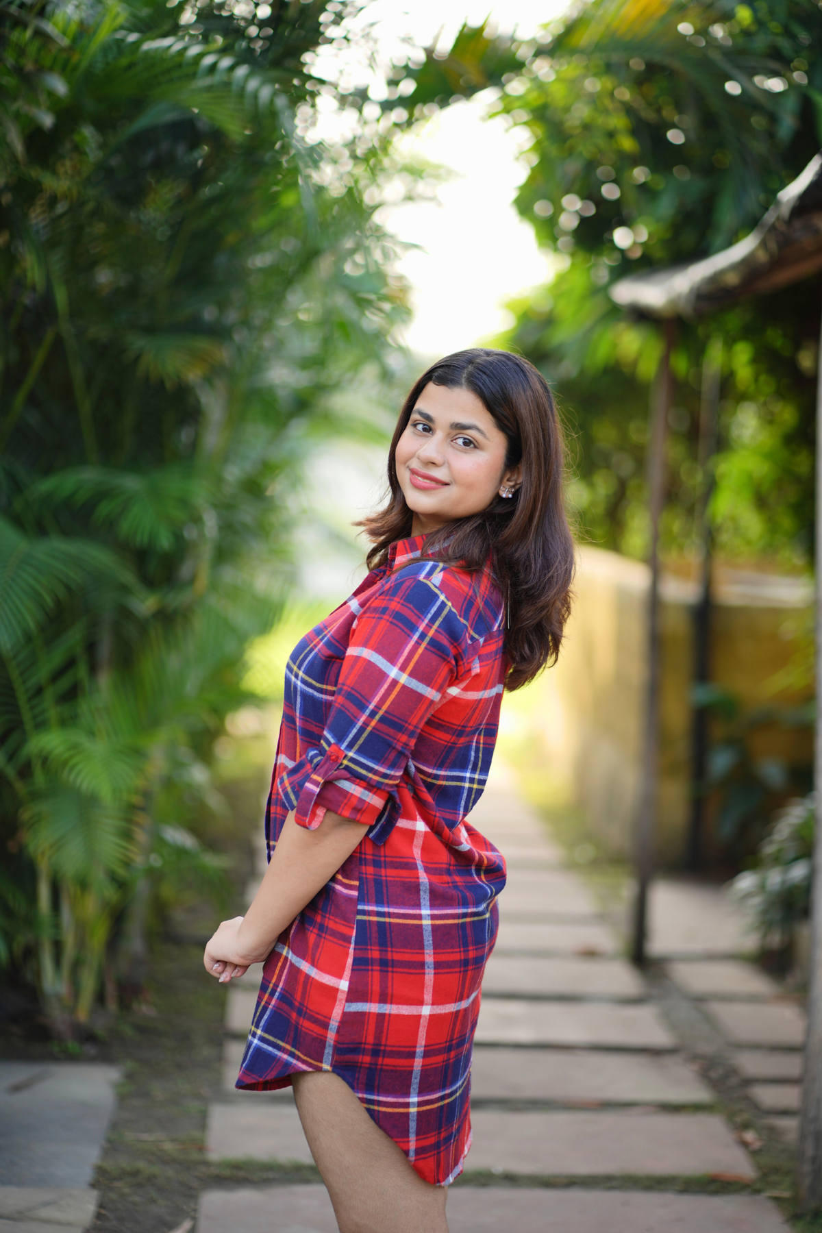 Scarlet Checks Shirt Dress