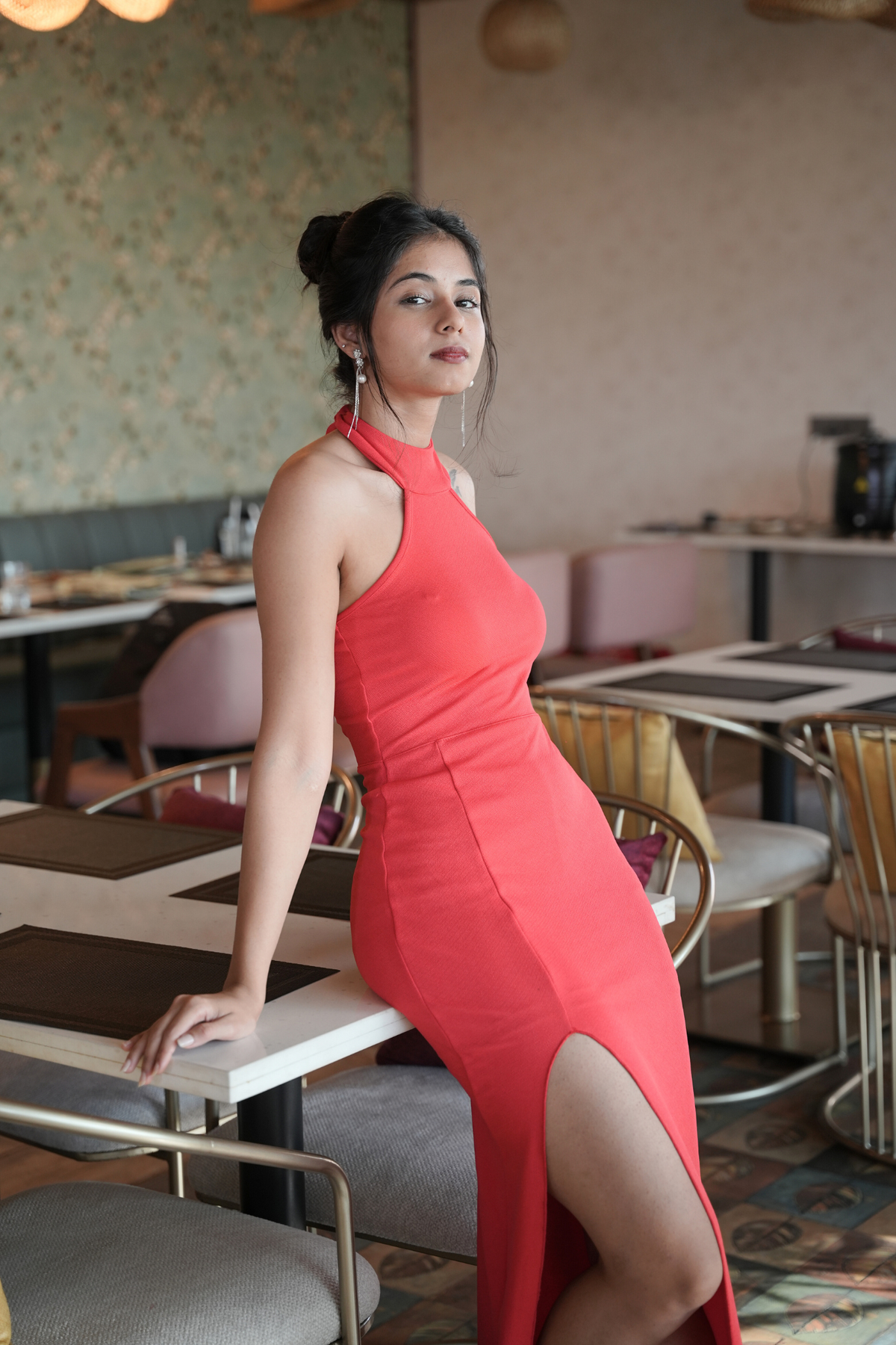 Crimson Charm  Bodycon Dress