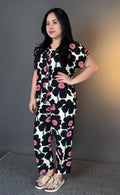Black Printed Rayon Co-Ord Set