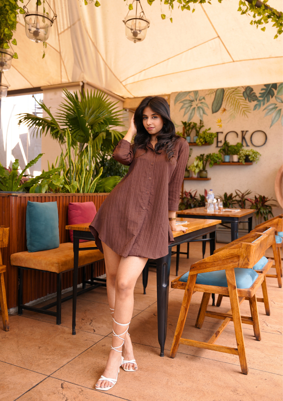 Chic Collared Shirt Dress