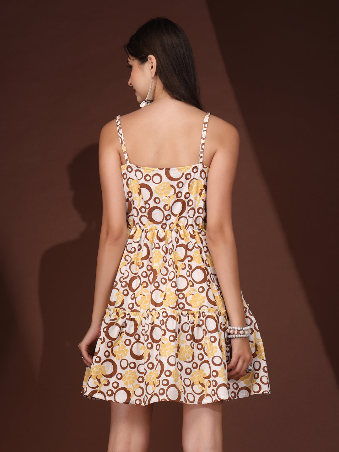 Sunshine Bloom Floral Print Mini Dress