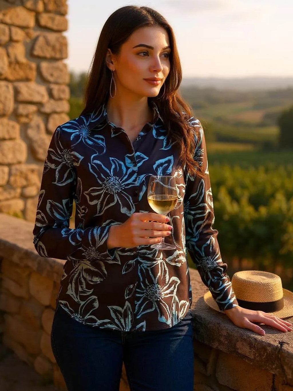 Black Bloom Luxe Floral Shirt