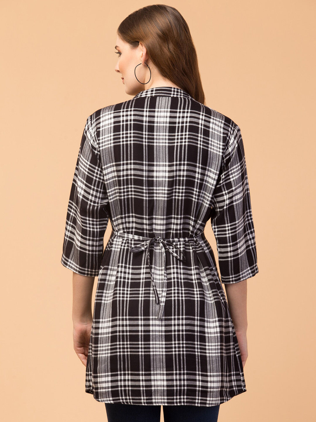 Timeless Black Checked Tunic