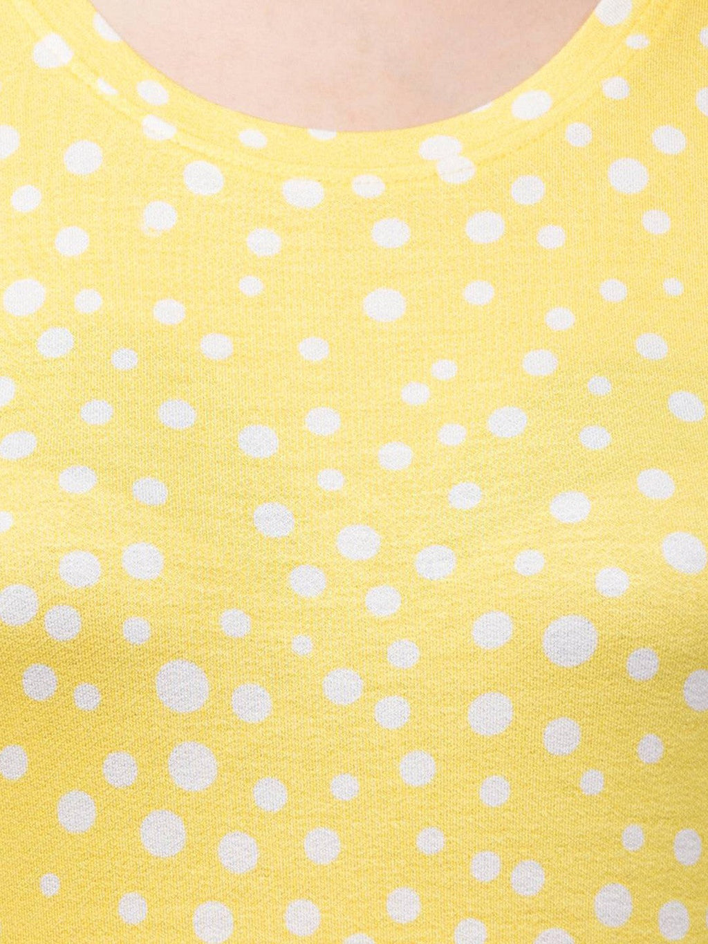 Yellow Printed Relaxed Fit T-shirt