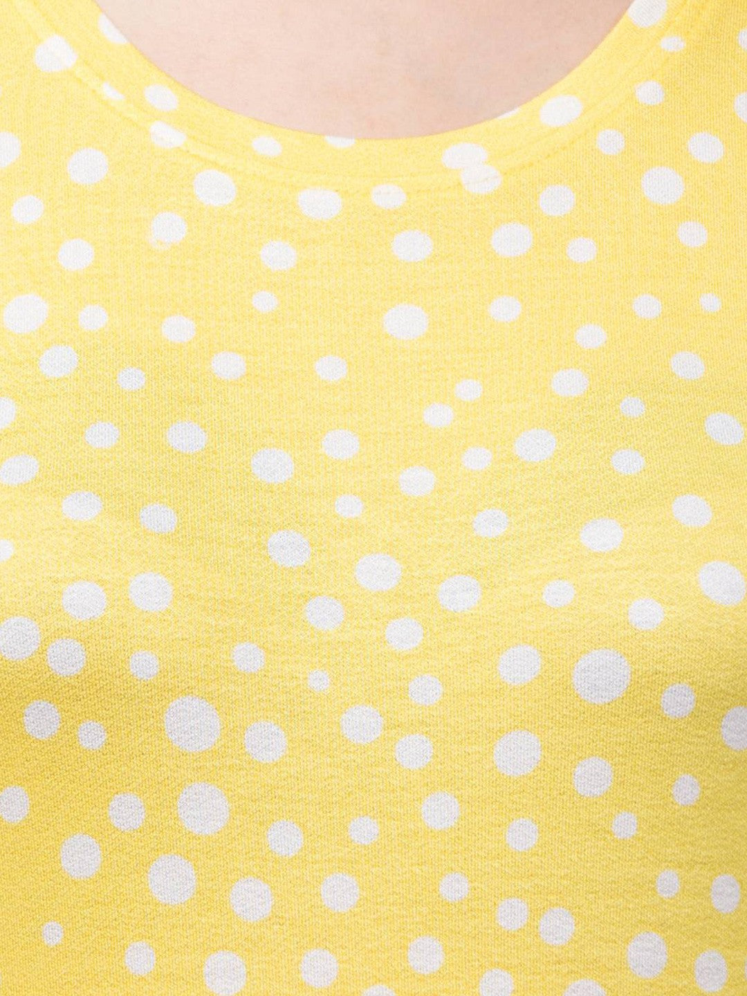 Yellow Printed Relaxed Fit T-shirt