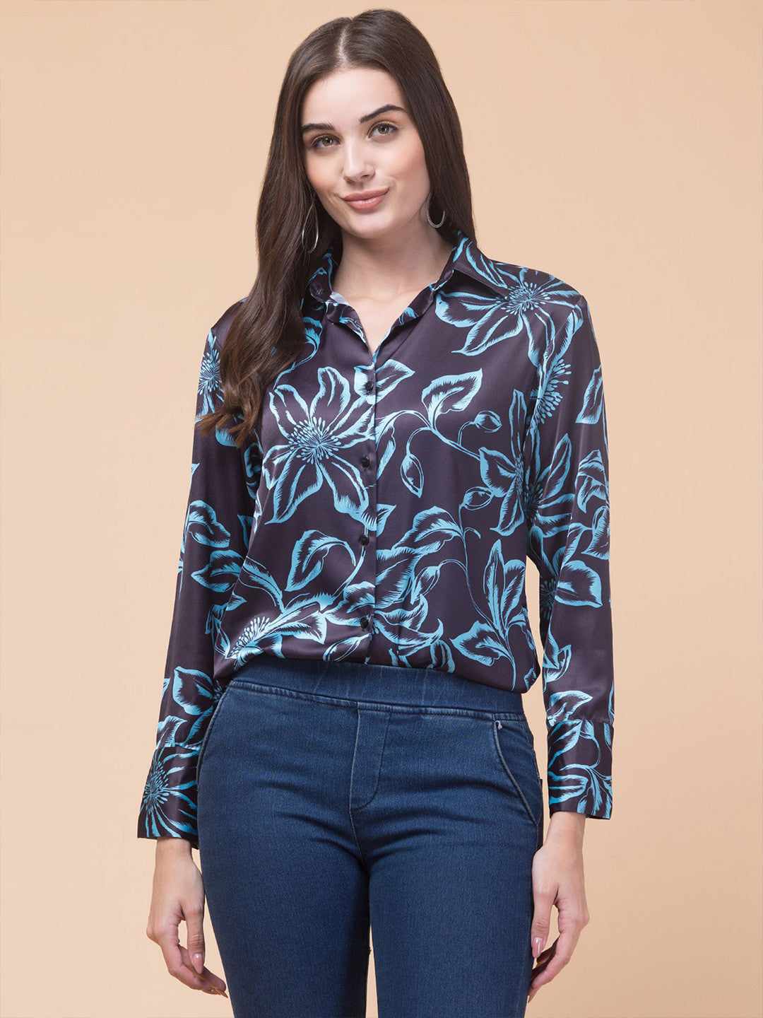 Black Bloom Luxe Floral Shirt