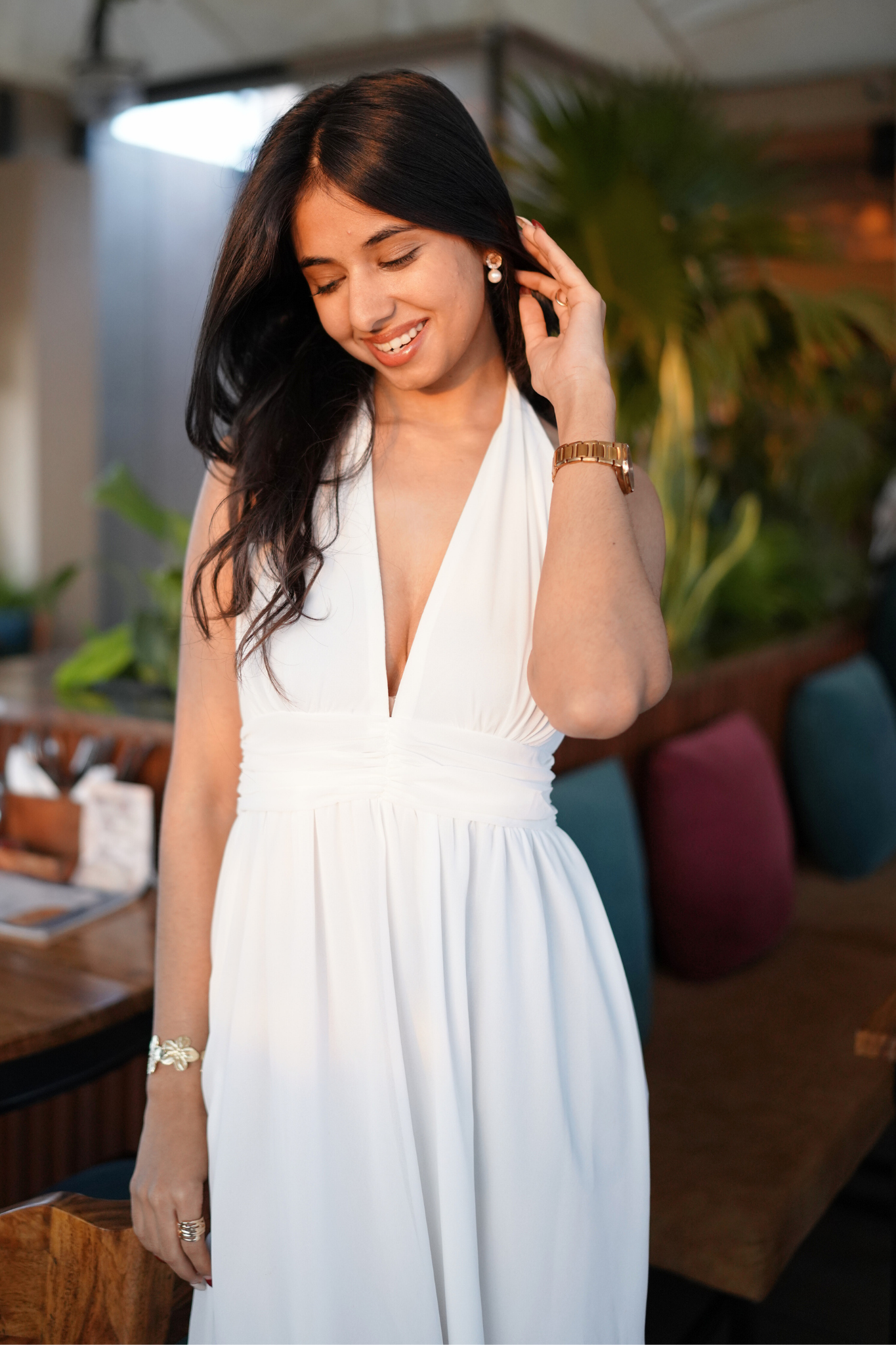 Glamorous White Maxi A-Line Dress