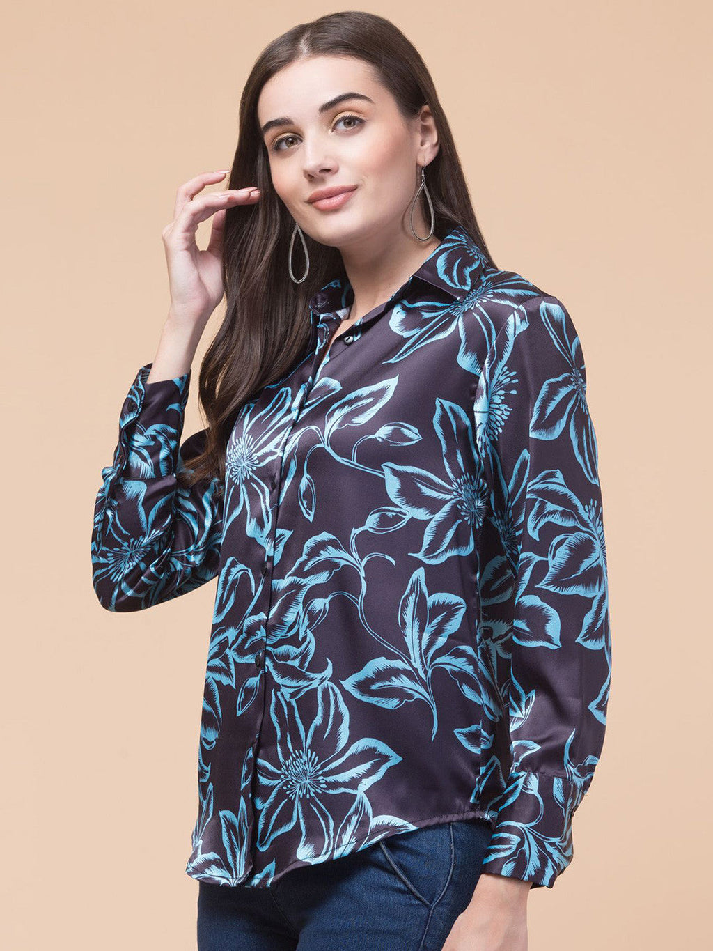 Black Bloom Luxe Floral Shirt