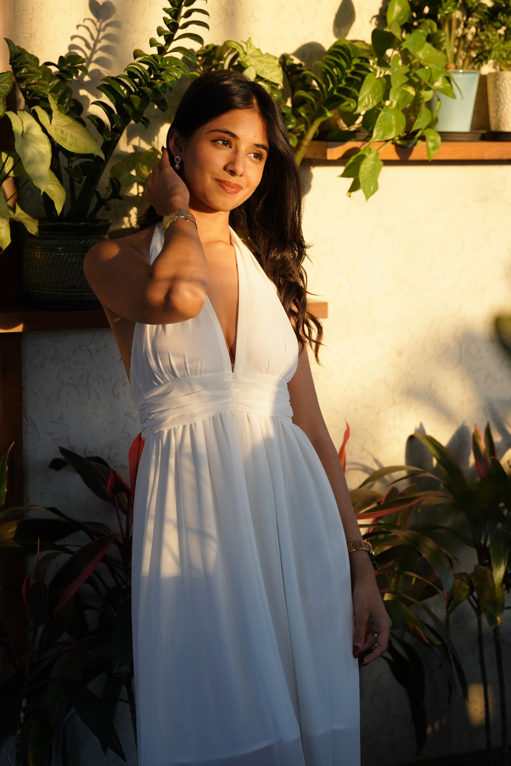 Glamorous White Maxi A-Line Dress