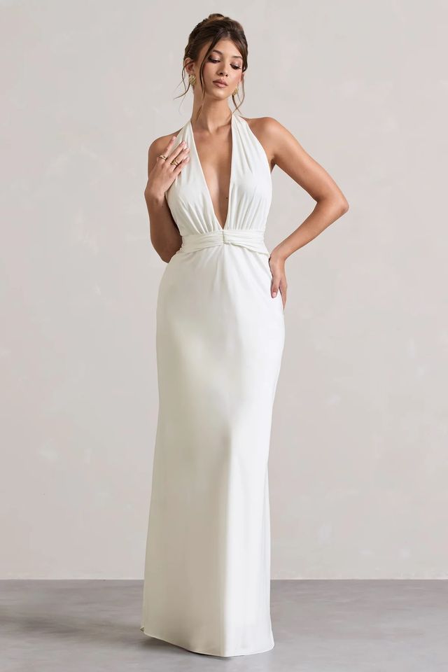 Glamorous White Maxi A-Line Dress