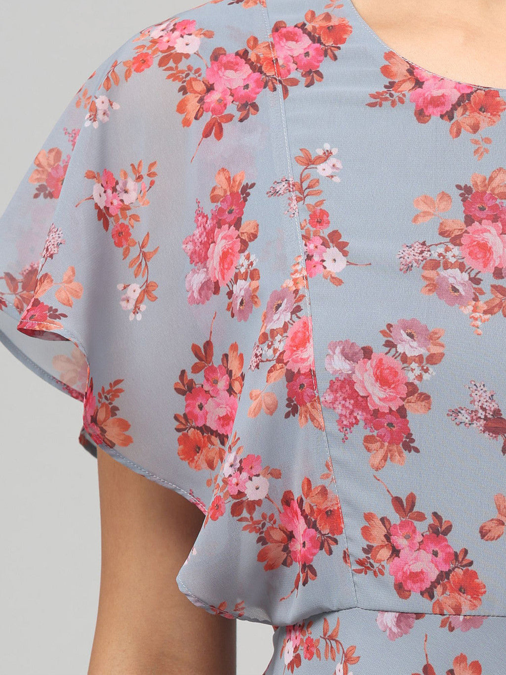 Chic Floral A-Line Maxi Dress