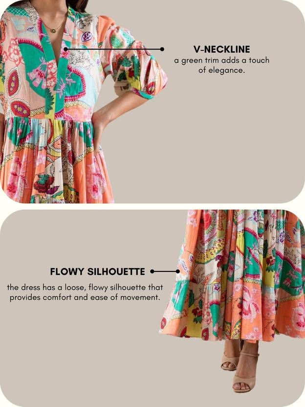 Blush Meadow Fit and Flare Maxi Dress